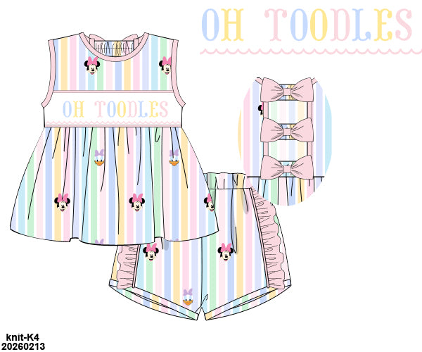 Pre-Order 54 Magical Mouse: Say Cheers Ruffled Shorts Set (ETA January to KS then to customers)