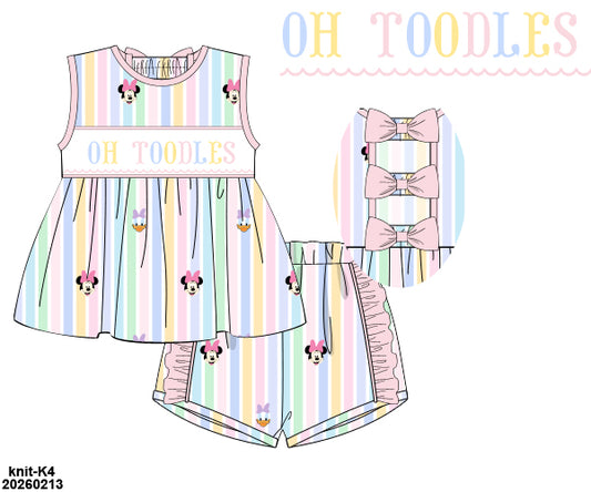 Pre-Order 54 Magical Mouse: Say Cheers Ruffled Shorts Set (ETA January to KS then to customers)