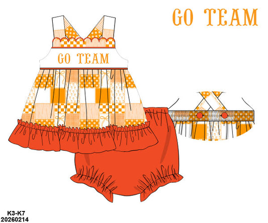 PO 47 GO TEAM: Orange and White Bloomers Set (ETA: late July to customers)