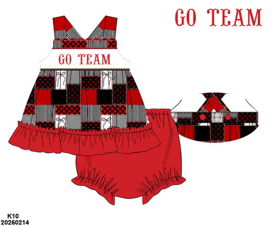 PO 47 GO TEAM: Black and Red Bloomers Set (ETA: late July to customers)