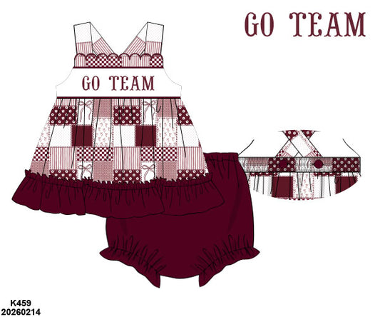 PO 47 GO TEAM: Maroon and White Bloomers Set (ETA: late July to customers)