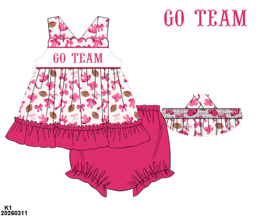 PO 47 GO TEAM: Pink and White Bloomers Set (ETA: late July to customers)