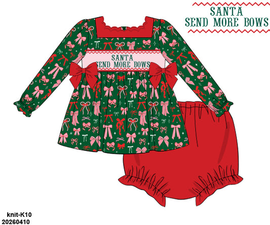 PO 50 CHRISTMAS PART ONE: Send More Bows Bloomers Set (ETA late September to customers)