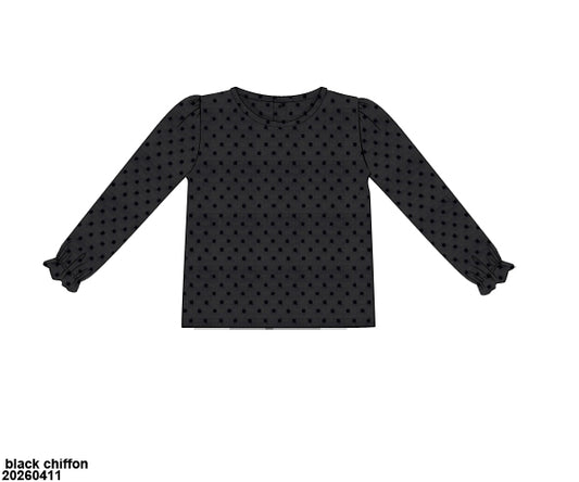 PO 48 FALL ONE: Sheer Mesh Top - Black (ETA: late August to customers)