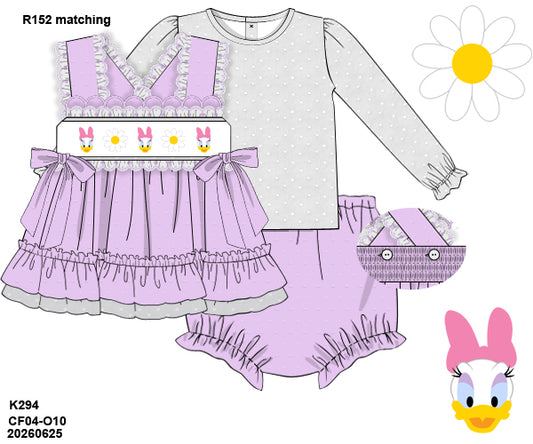 PO 52 MAGICAL WINTER: Bow Bestie Purple Bloomers Set (ETA late November to customers)