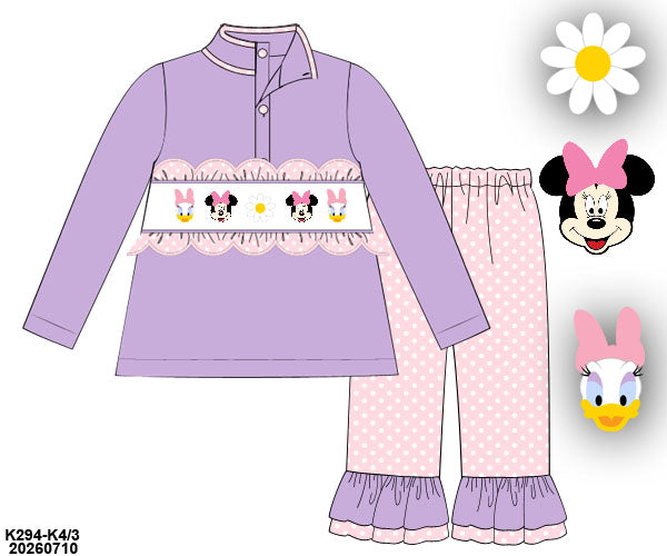 PO 52 MAGICAL WINTER: Bow Gals Ruffled Pants Set (ETA late November to customers)