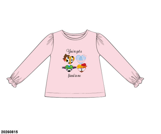 PO 53 VALENTINE: Friend In Me Pink Shirt Only (ETA late December to KS then to customers)