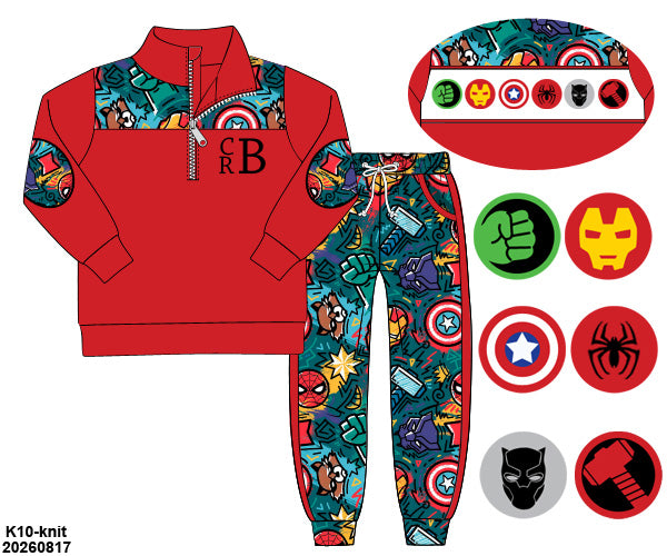 PO 53 VALENTINE: Mighty Heroes Joggers Set (ETA late December to KS then to customers)