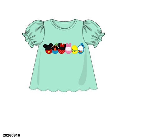 Pre-Order 54 Easter: Magical Easter Eggs Scalloped Shirt Only (ETA January to KS then to customers)