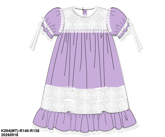 Pre-Order 54 Easter: KS Purple Heirloom Dress (ETA January to KS then to customers)
