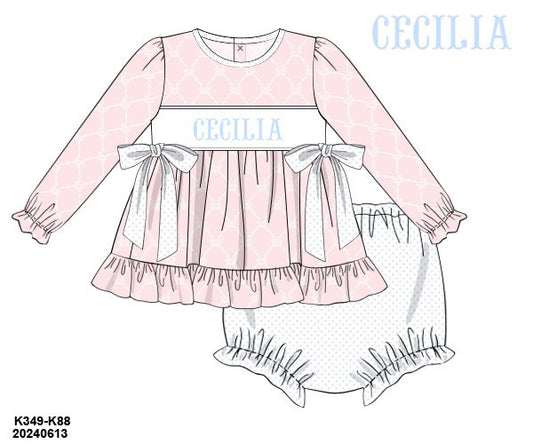 Cecilia's Winter Bows Bloomer Set
