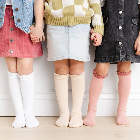 RTS LSC: Girlhood Lace Top Knee High Sock 3-Pack