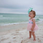 PRE-ORDER 43 Sweet Summer Part One: Smocked Pearly Shells Skirted Bubble (ETA: May to customer)