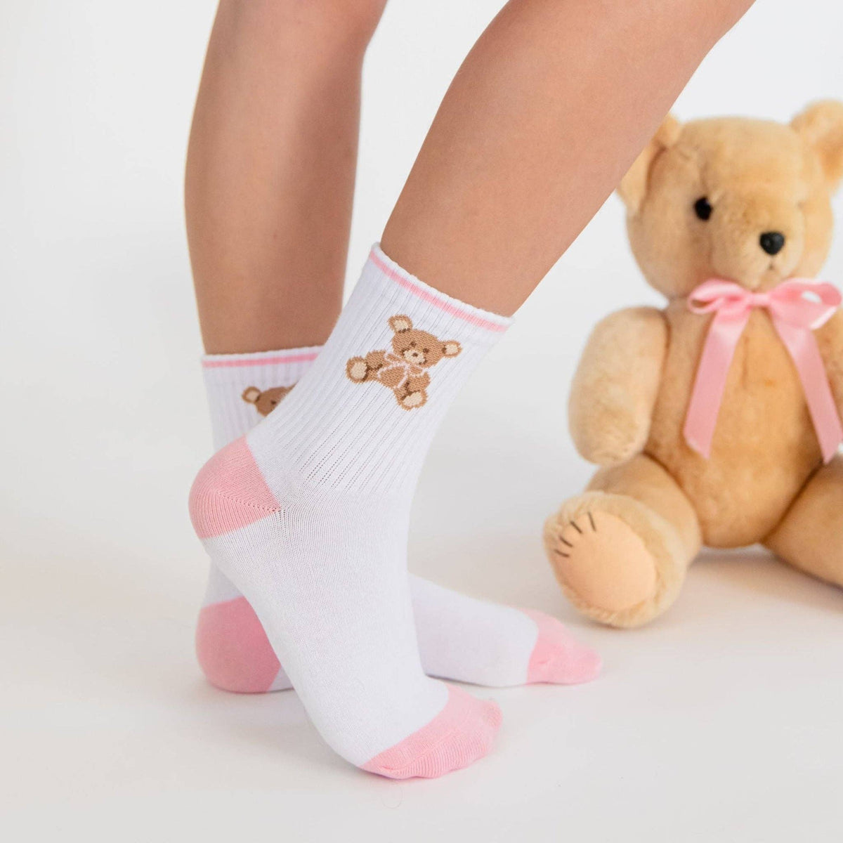 RTS LSC: Crew Socks 3-Pack - Teddy Bow