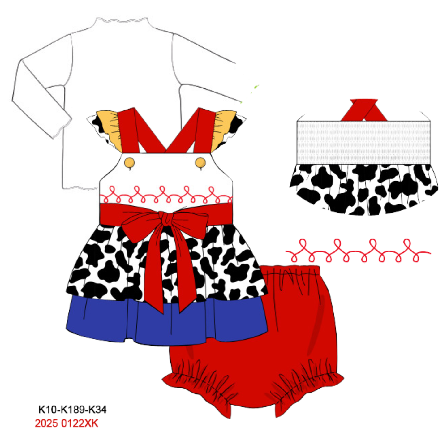 PO 50.5 TOY FRIENDS: Giddy Up Bloomers Set (ETA: ships out late August to customers)