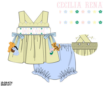 PRE-ORDER 44 Last of Summer: Pooh & Friends Bloomers Set (SWEET AS HUNNY)