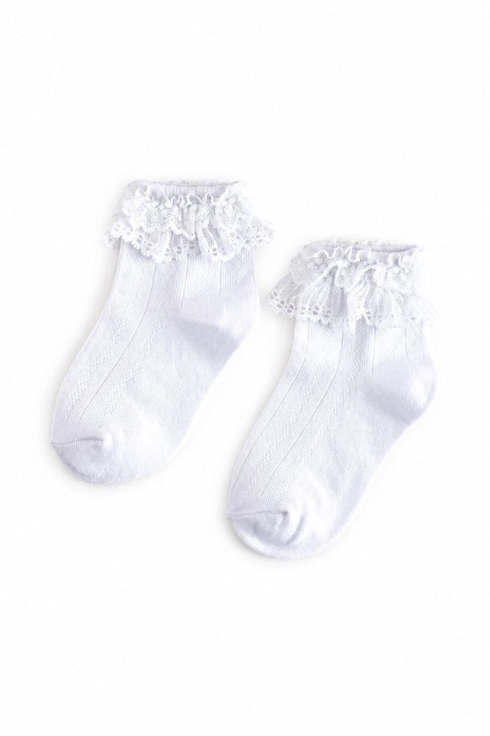 Little Stocking Co Lace Bobby Socks - White (ETA - Mid November to KS then to customers)