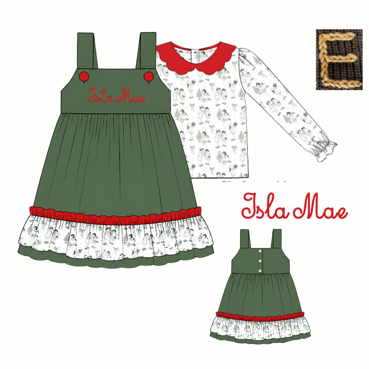PO 51 LAST OF CHRISTMAS: Isla Evergreen Dress (ETA late October to customers)