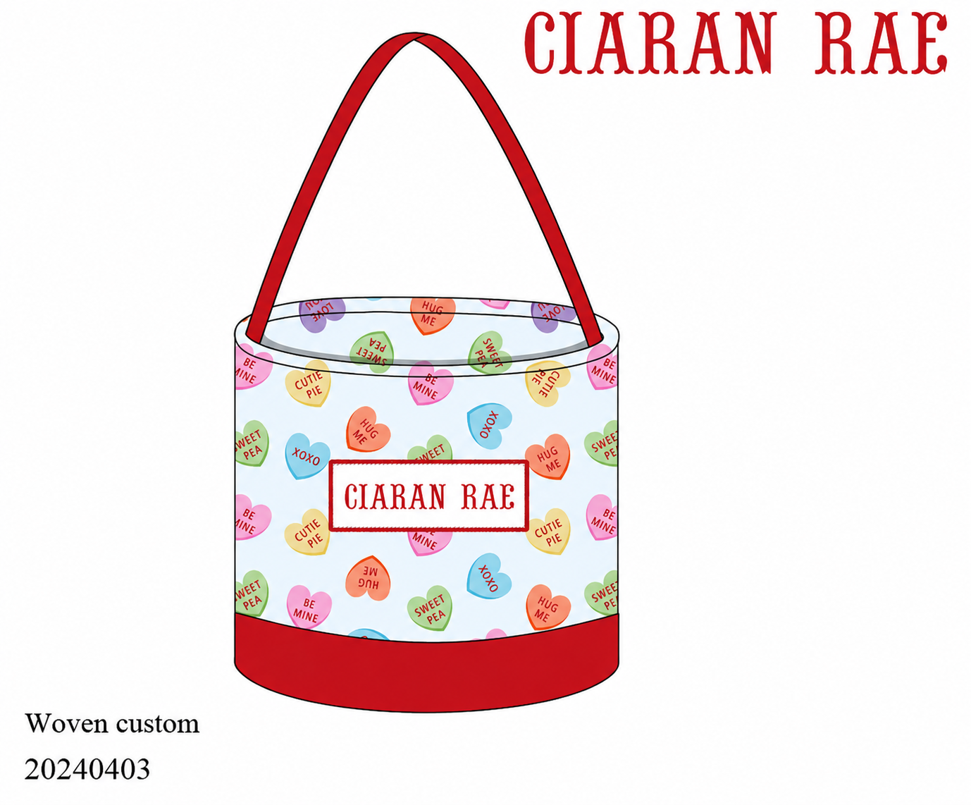 PO 53 VALENTINE: Sweetheart Blue Basket (ETA late December to KS then to customers)