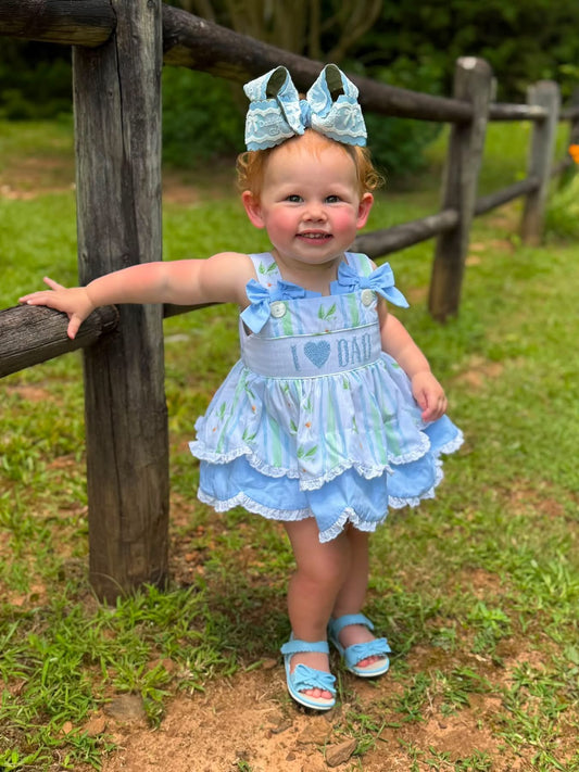 RTS Father’s Day Day: Magnolia Blues Skirted Bubble - I 💙 DAD (ships in 3-5 business days)