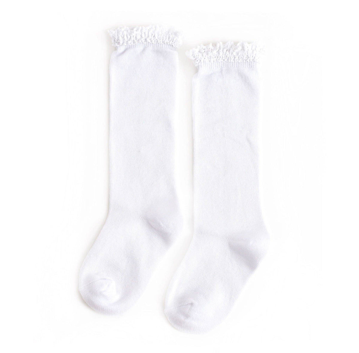RTS LSC: White Lace Top Knee High Socks