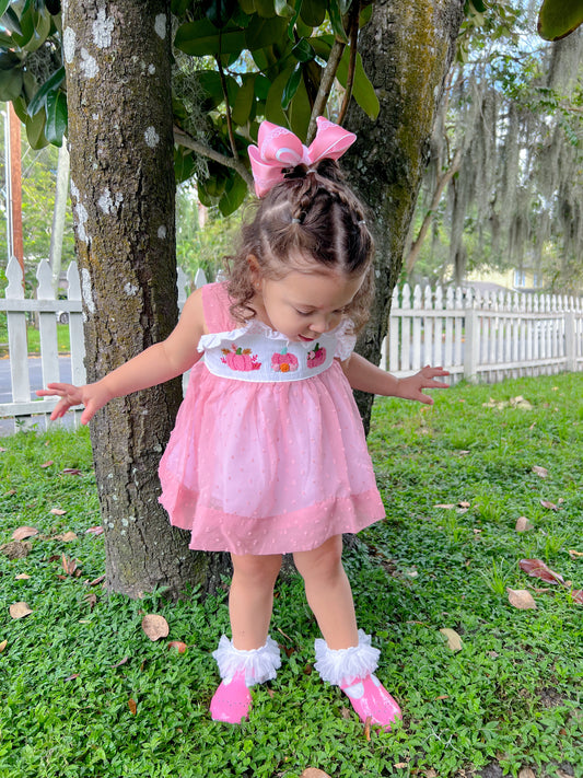 RTS FALL FINALE: Pink Pumpkins Bloomers Set (ships out in 3-5 business days)