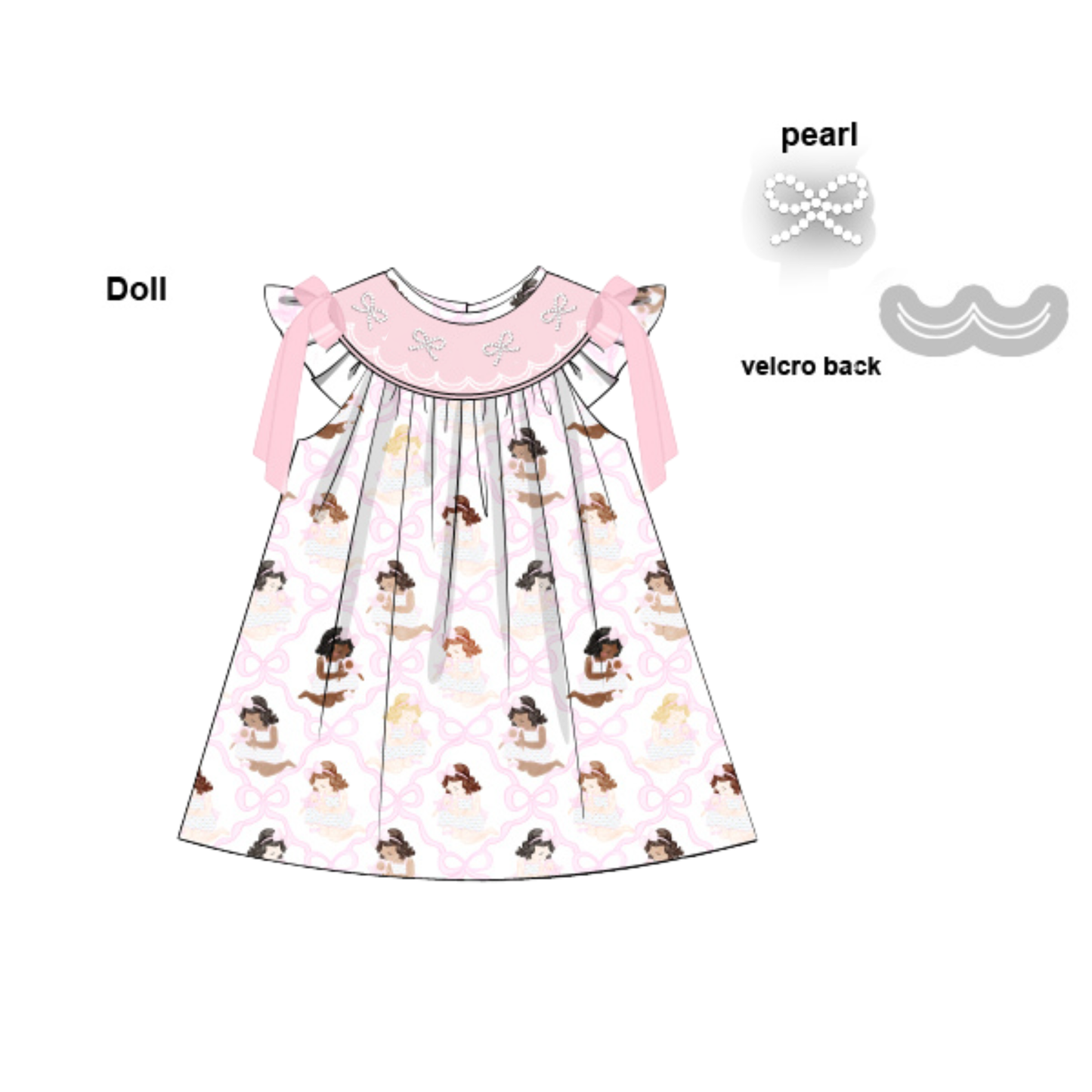 PO 46 CHARACTERS & MORE: Doll Baby Dolly Dress (ETA: late June to customers)