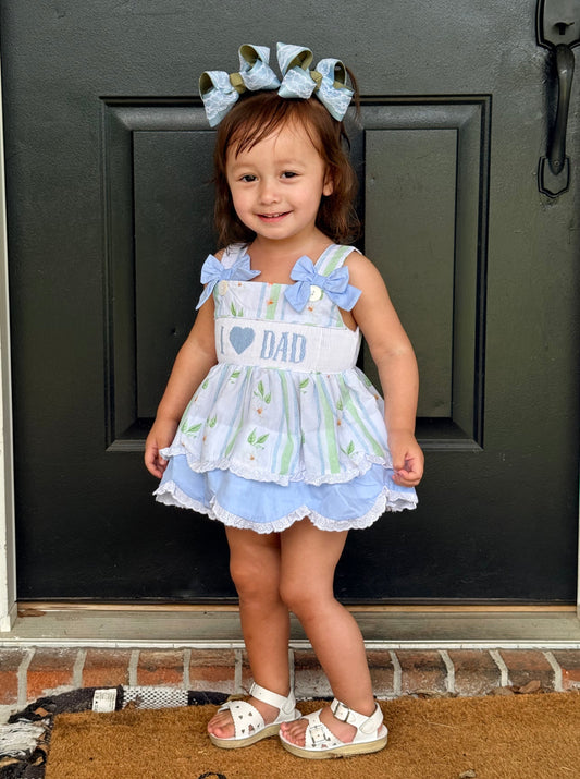 RTS Father’s Day: Magnolia Blues Bloomers Set - I 💙 DAD (ships in 3-5 business days)