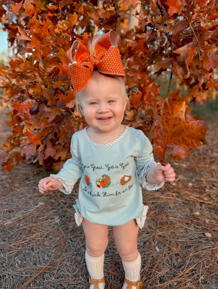 PRE-ORDER 35 LAST OF FALL: God Is Great, God Is Good Sage Ruffled Bubble (ETA: SEPTEMBER to customers)