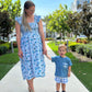 RTS: Blue Rose & Slate Mom Dress (3-5 business days)