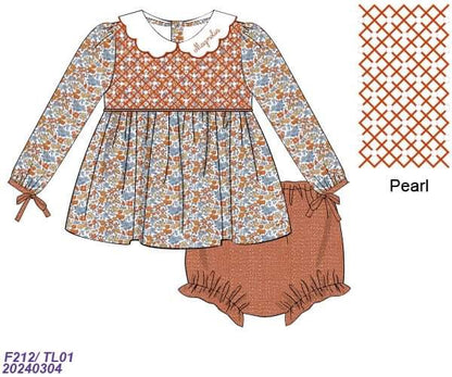 RTS PRE-ORDER 34 FALL PART ONE: Fall Cider Floral Bloomers Set