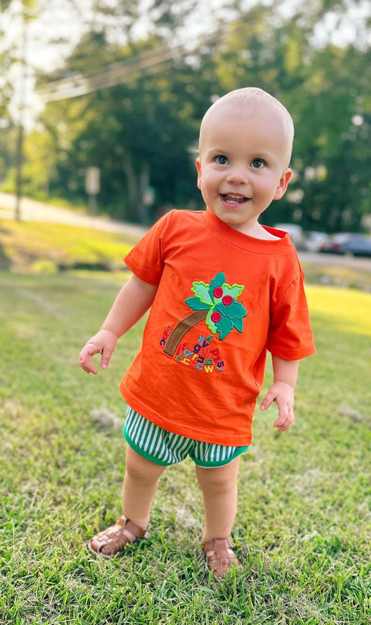 Back to School: Alphabet Coconut Tree orange shirt only