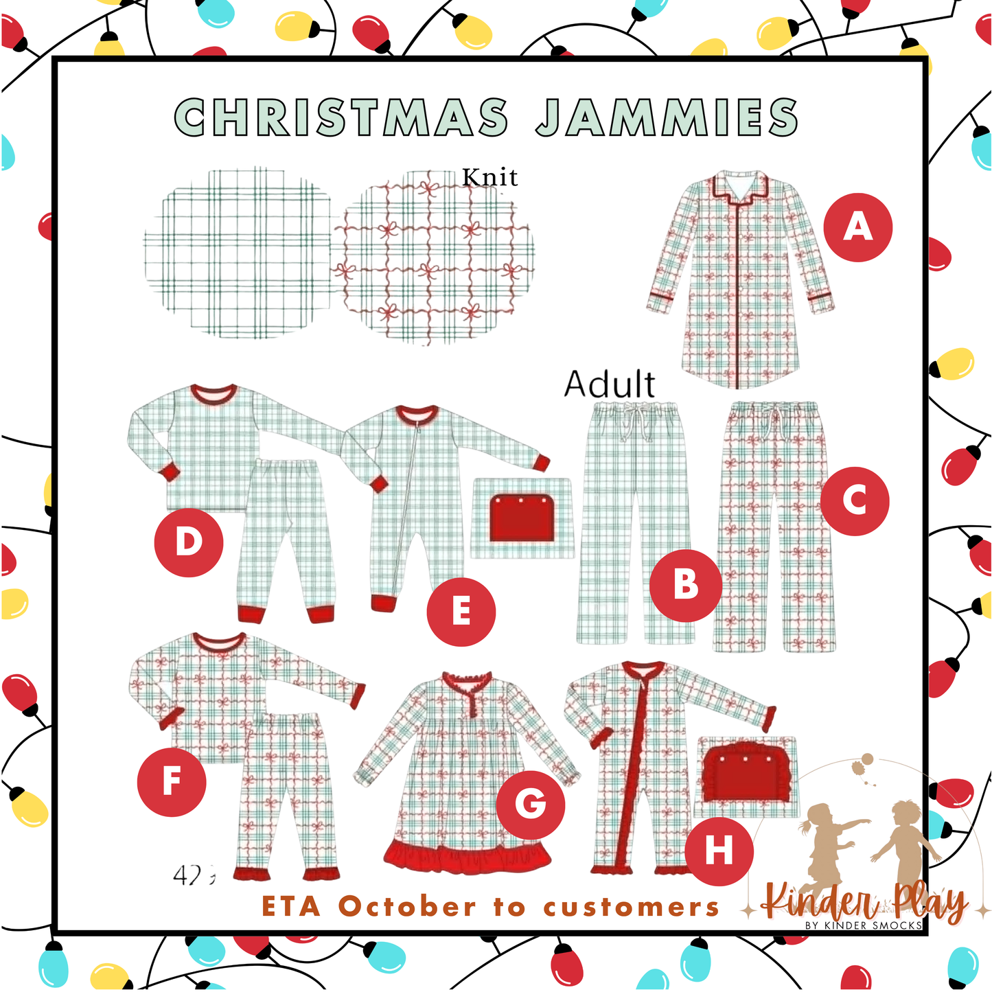Kinder Play PO 4 Christmas: Christmas Jammies (ETA late October to customers)