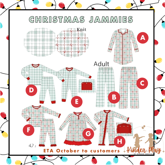 Kinder Play PO 4 Christmas: Christmas Jammies (ETA late October to customers)