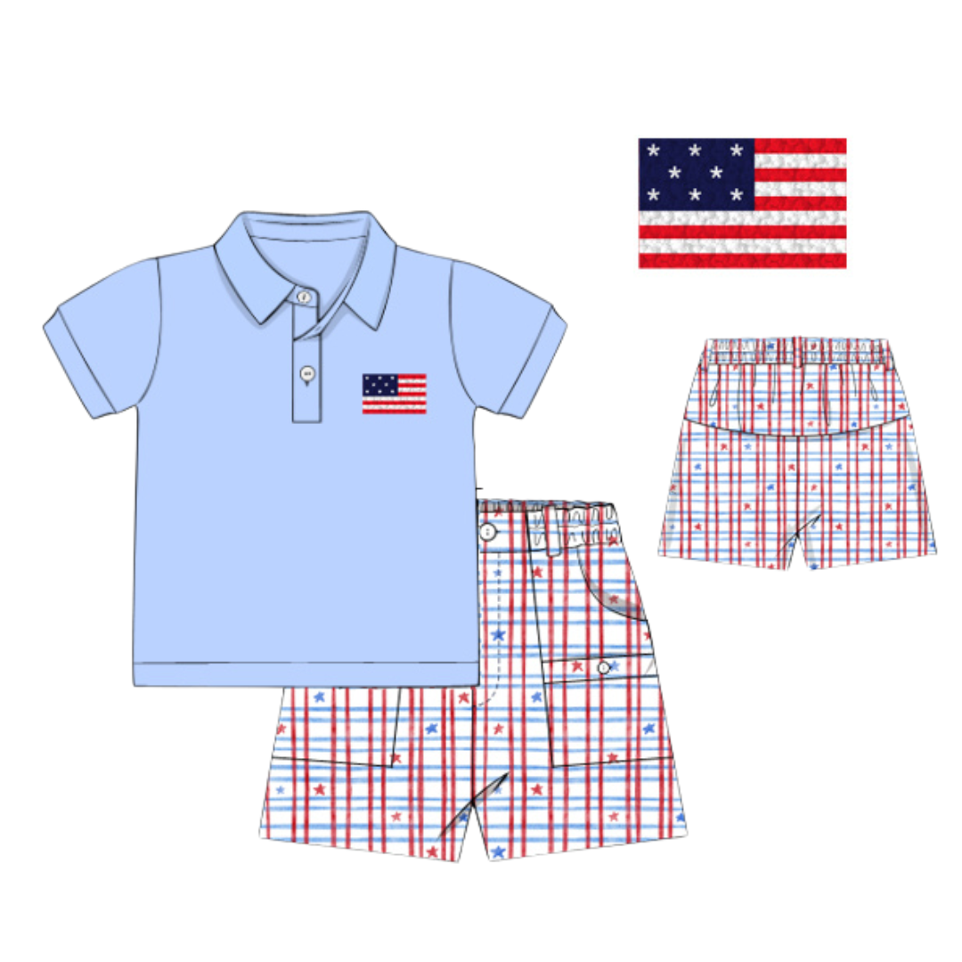 PO 29 EXTRAS RTS: American Heartthrob Shorts Set (ships in 3-5 business days)