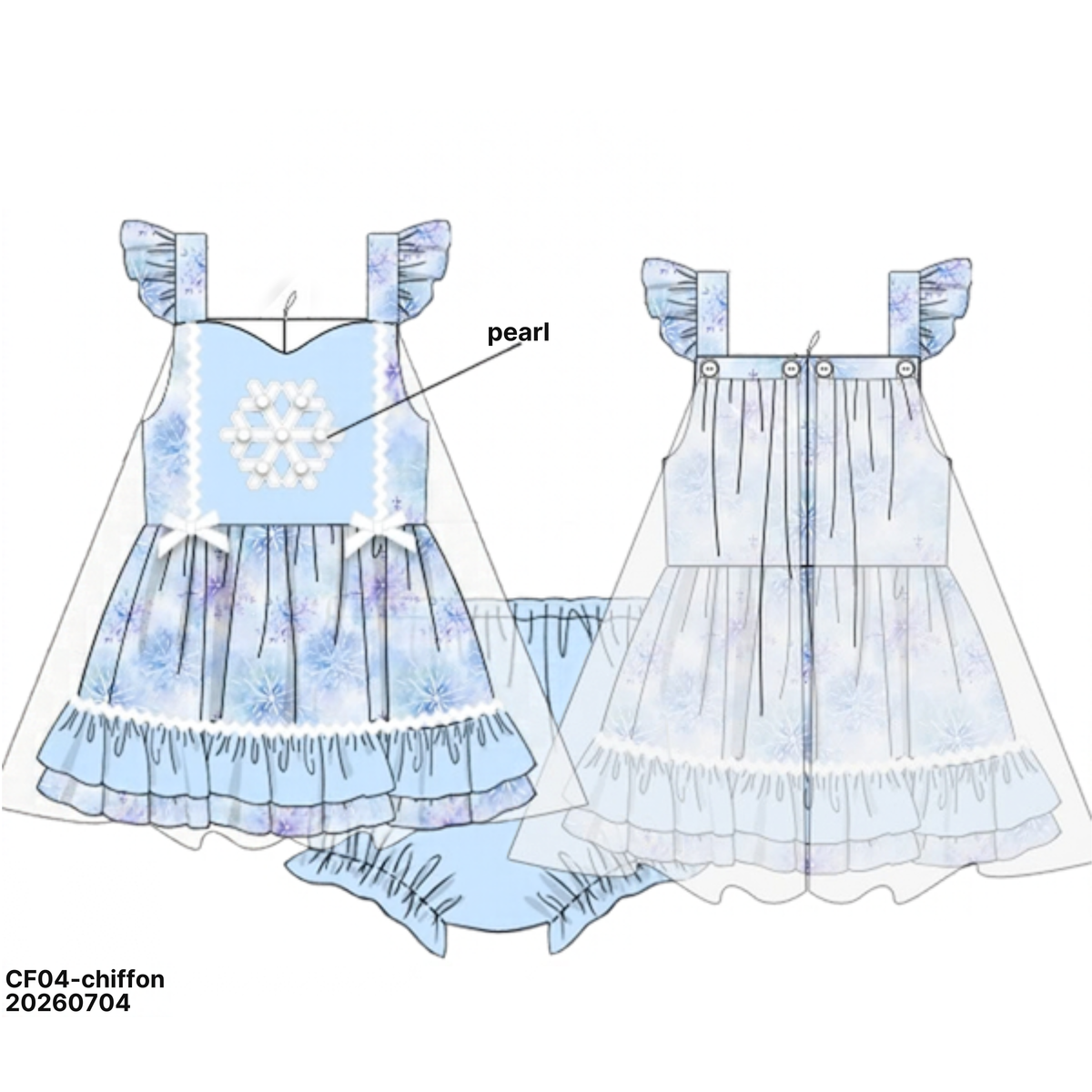Pre-Order 54 Magical Mouse: Ice Queen Bloomers Set (ETA January to KS then to customers)