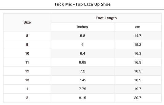 L’amour Tuck Mid-Top Lace Up Shoe