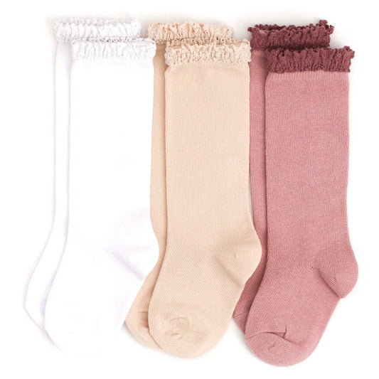RTS LSC: Girlhood Lace Top Knee High Sock 3-Pack