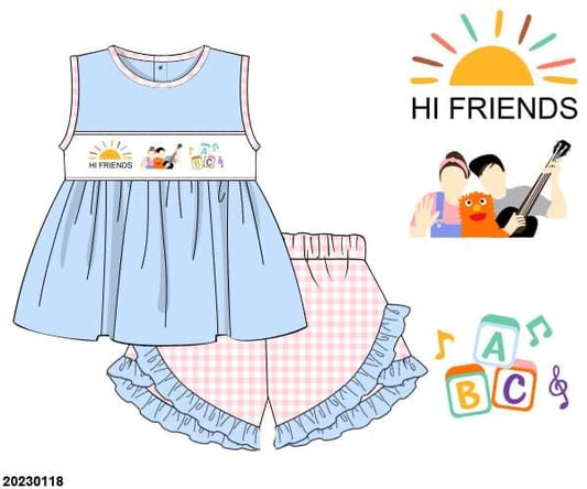 KS CLASSICS: Hi Friends! Shorts Set (RTS 3-5 business days)