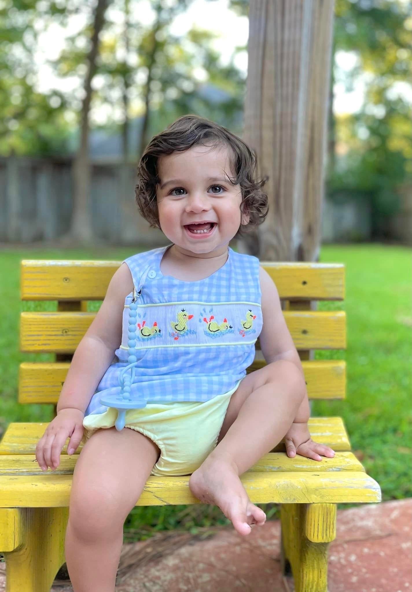 PO 7: Smocked Ducks Diaper Set