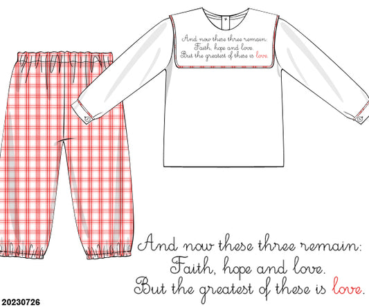 1 Corinthians 13:13 Pants Set