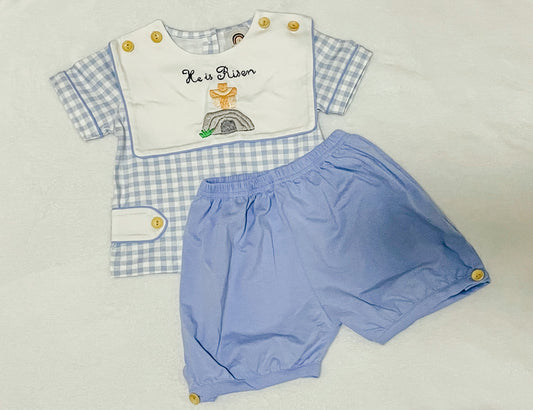 He Is Risen Bubble Shorts (reversible tab)