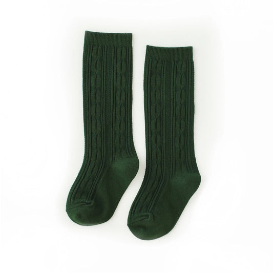 Little Stocking Co Forest Cable Knit Knee High Socks