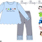 PO 3: Blue Truck French Knot Leggings Set