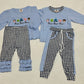 PO 3: Blue Truck French Knot Leggings Set