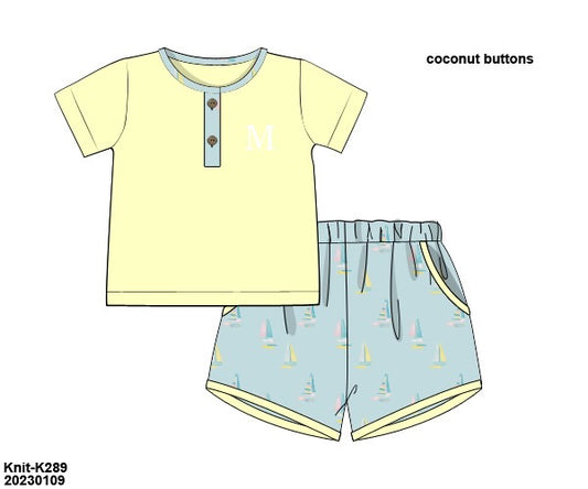 Sail Away Boy Shorts Set